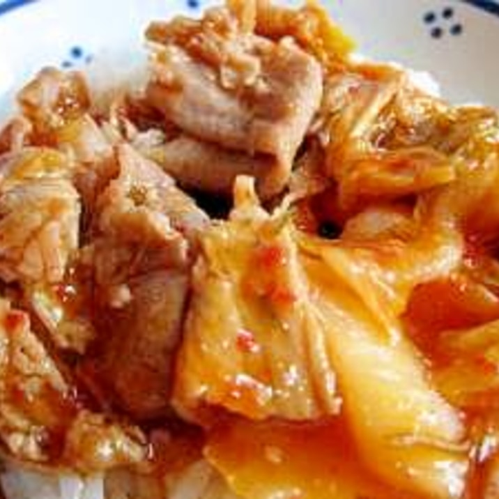 めんつゆで簡単 我が家の豚キムチ丼 レシピ 作り方 By Uzuratukune3 楽天レシピ